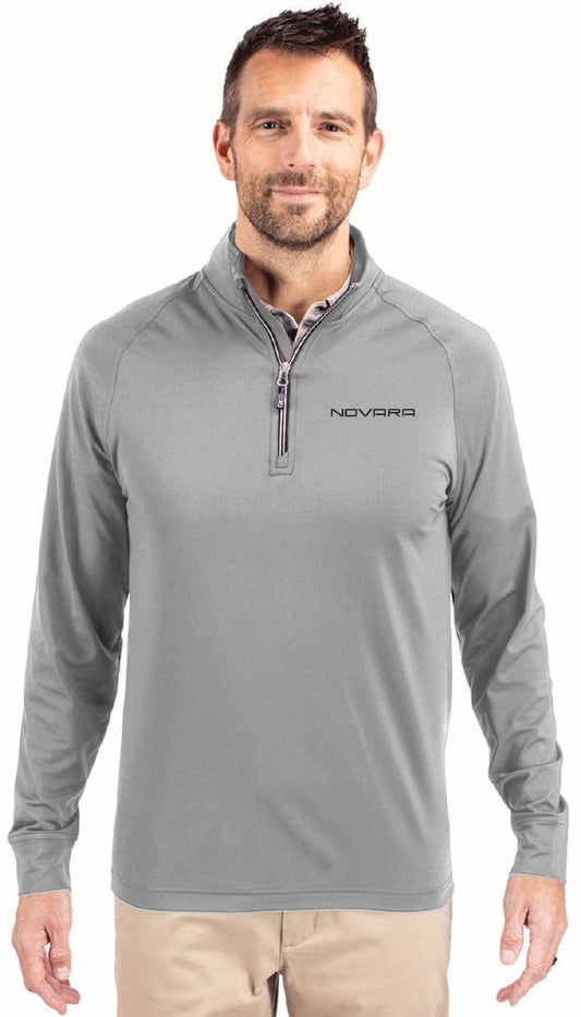 Cutter & Buck Adapt Eco Knit Stretch Recycled Mens Big and Tall Quarter Zip Pullover