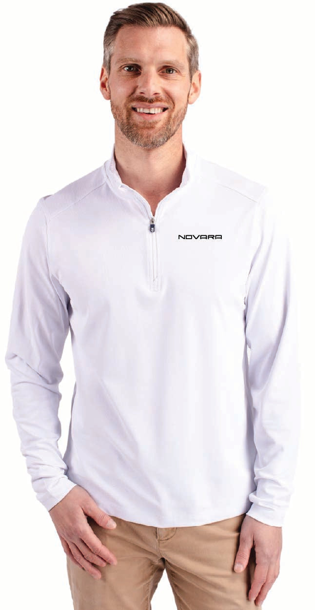 Cutter & Buck Virtue Eco Pique Recycled Quarter Zip Mens Big & Tall Pullover