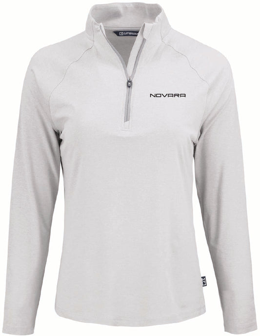 Cutter & Buck Coastline Recycled Double Peached Womens Quarter Zip Pullover