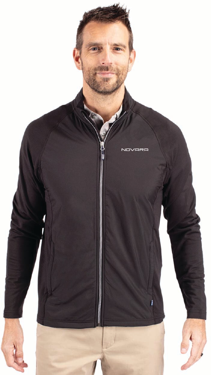 Cutter & Buck Adapt Eco Knit Hybrid Recycled Mens Big & Tall Full Zip Jacket