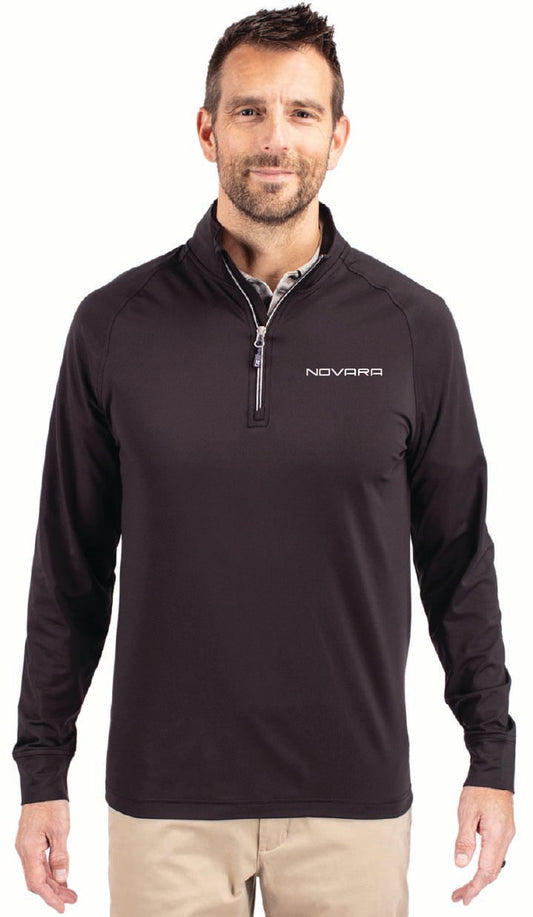 Cutter & Buck Adapt Eco Knit Stretch Recycled Mens Big and Tall Quarter Zip Pullover