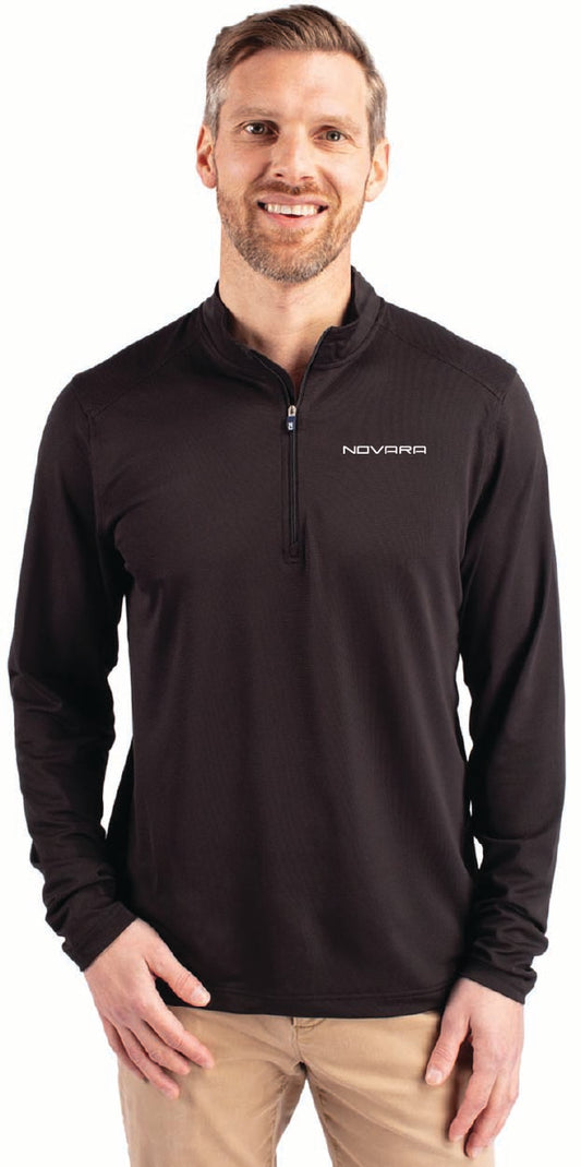 Cutter & Buck Virtue Eco Pique Recycled Quarter Zip Mens Big & Tall Pullover