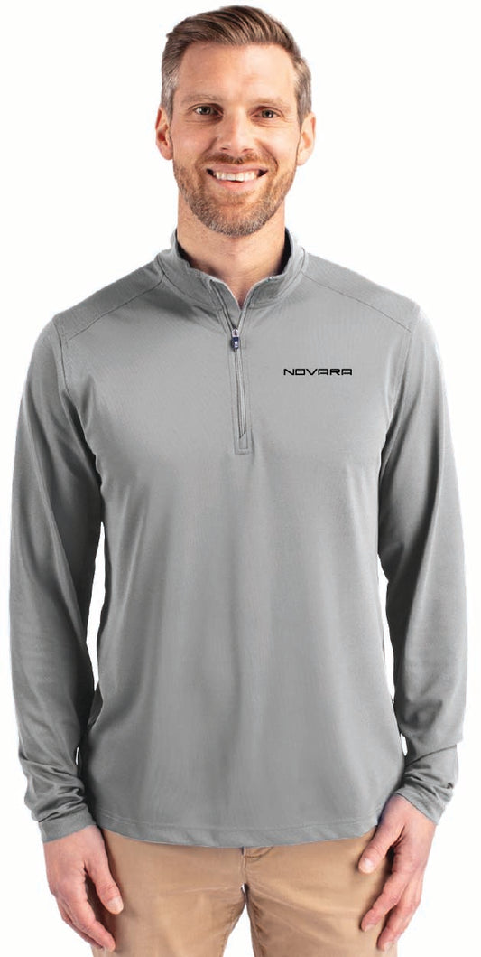 Cutter & Buck Virtue Eco Pique Recycled Quarter Zip Mens Big & Tall Pullover