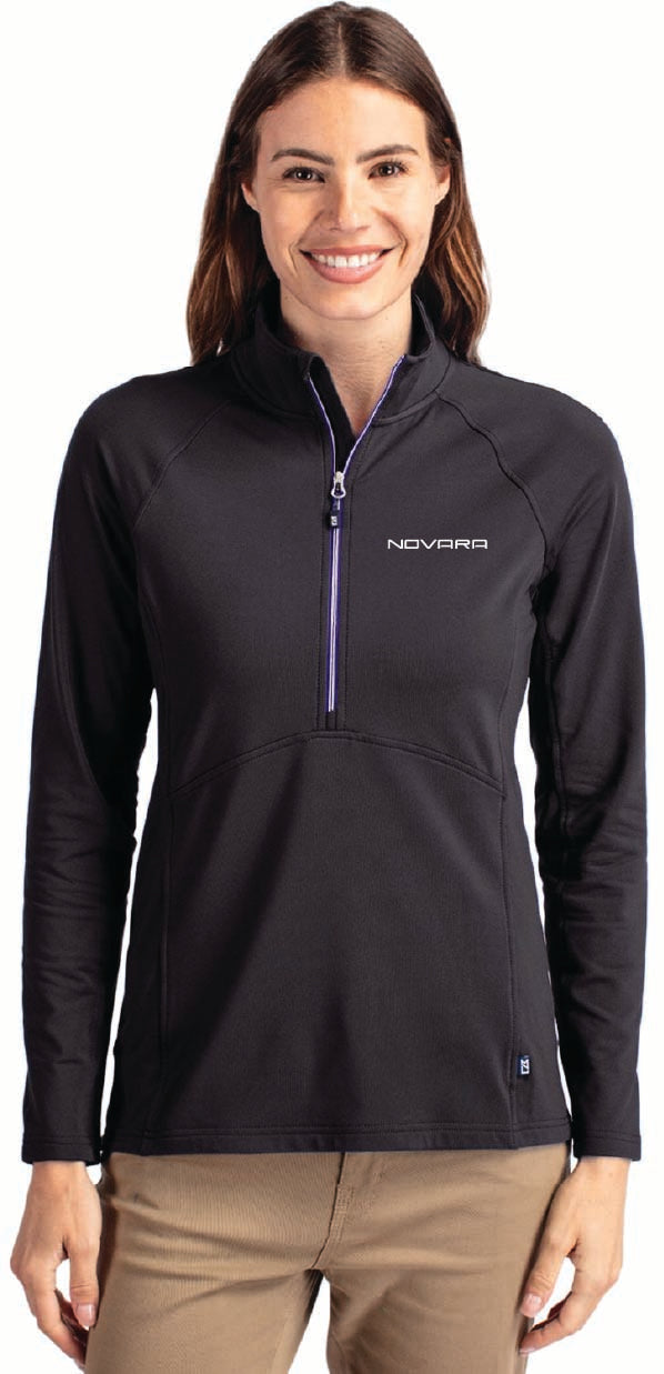 Cutter & Buck Adapt Eco Knit Stretch Recycled Womens Half Zip Pullover