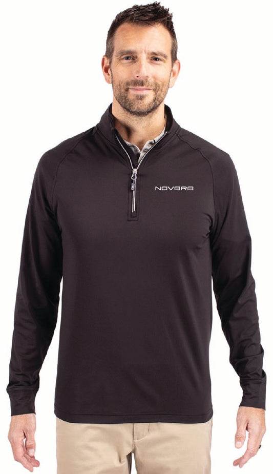 Cutter & Buck Adapt Eco Knit Stretch Recycled Mens Quarter Zip Pullover