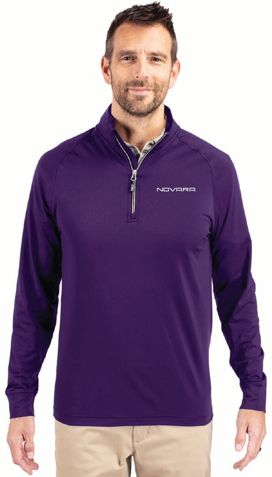 Cutter & Buck Adapt Eco Knit Stretch Recycled Mens Quarter Zip Pullover