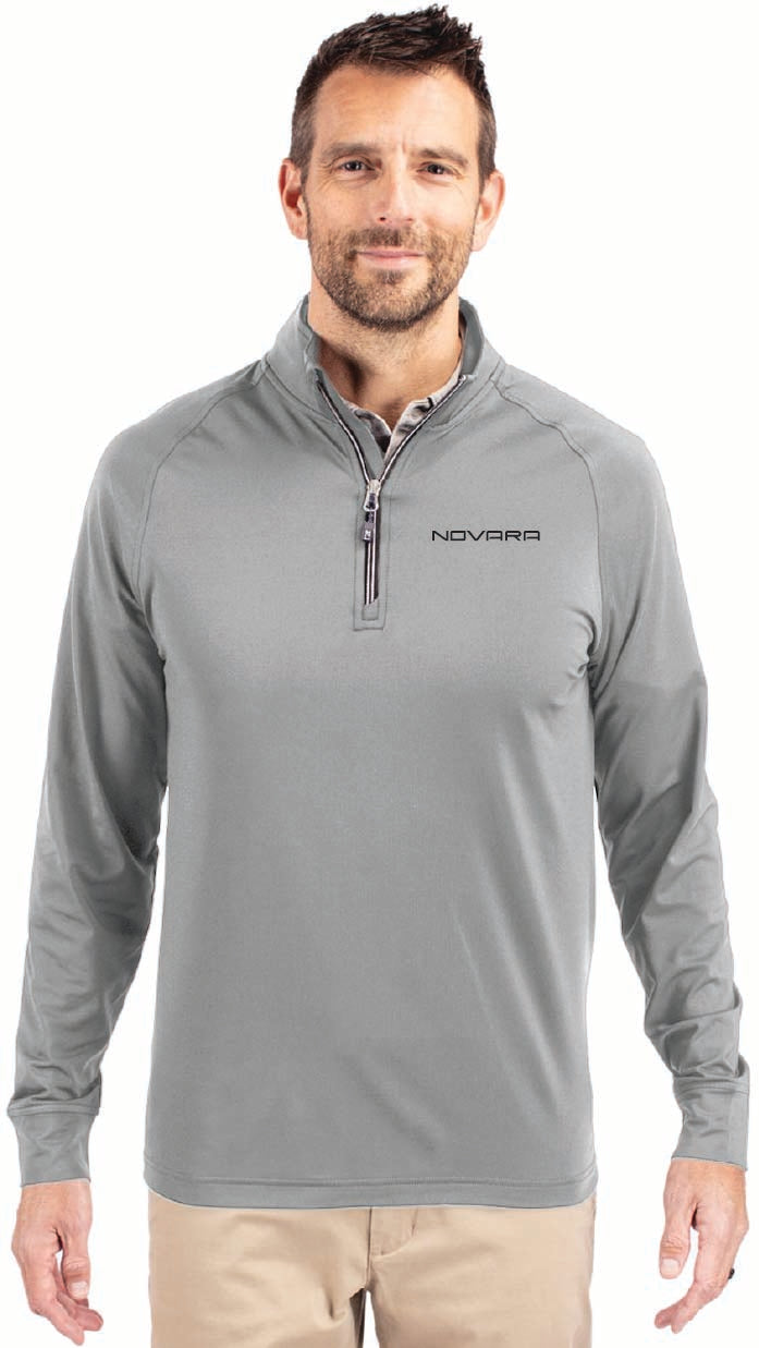 Cutter & Buck Adapt Eco Knit Stretch Recycled Mens Quarter Zip Pullover