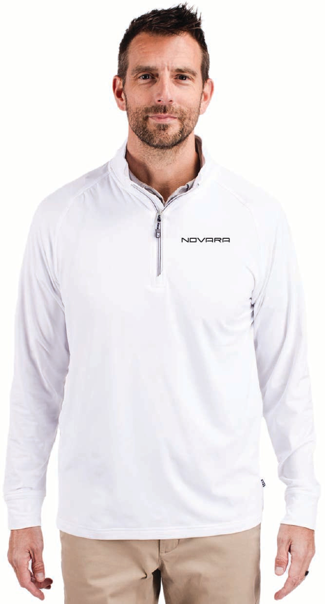 Cutter & Buck Adapt Eco Knit Stretch Recycled Mens Quarter Zip Pullover